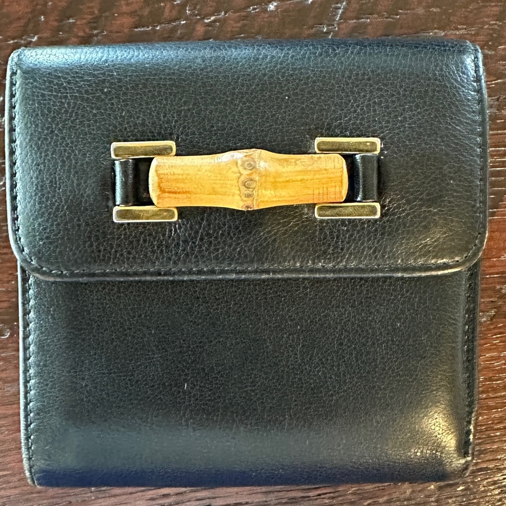 Gucci Pre-owned 2000s Bamboo leather wallet